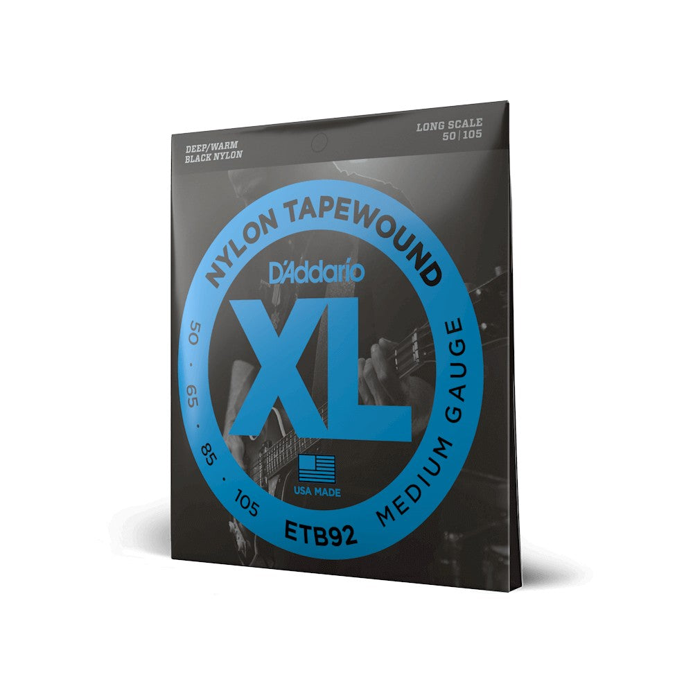 Dây D'Addario ETB92 XL Nylon Tapewound 50-105 Medium – bao bì