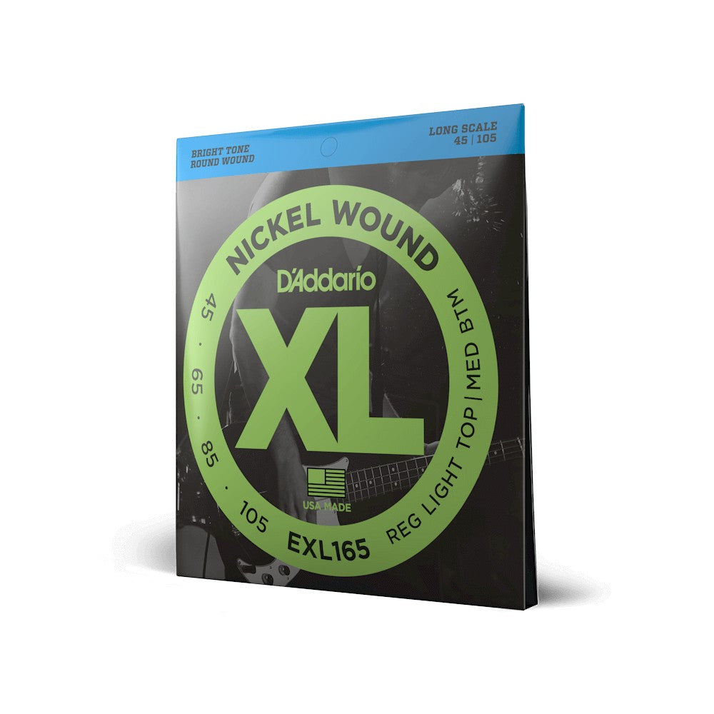 Dây D'Addario EXL165 XL Nickel 45-105 Regular Light Top/Medium Bottom – bao bì