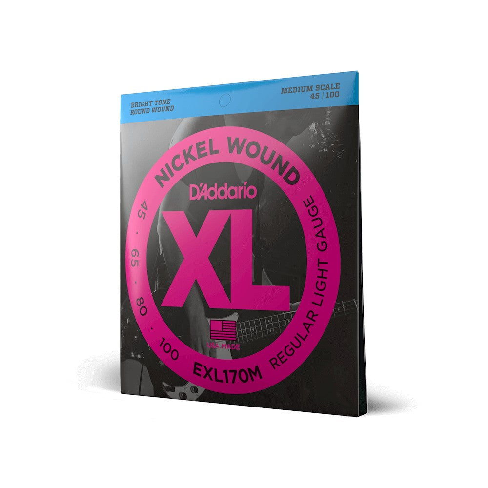 Dây D'Addario EXL170M XL Nickel 45-100 Regular Light – bao bì