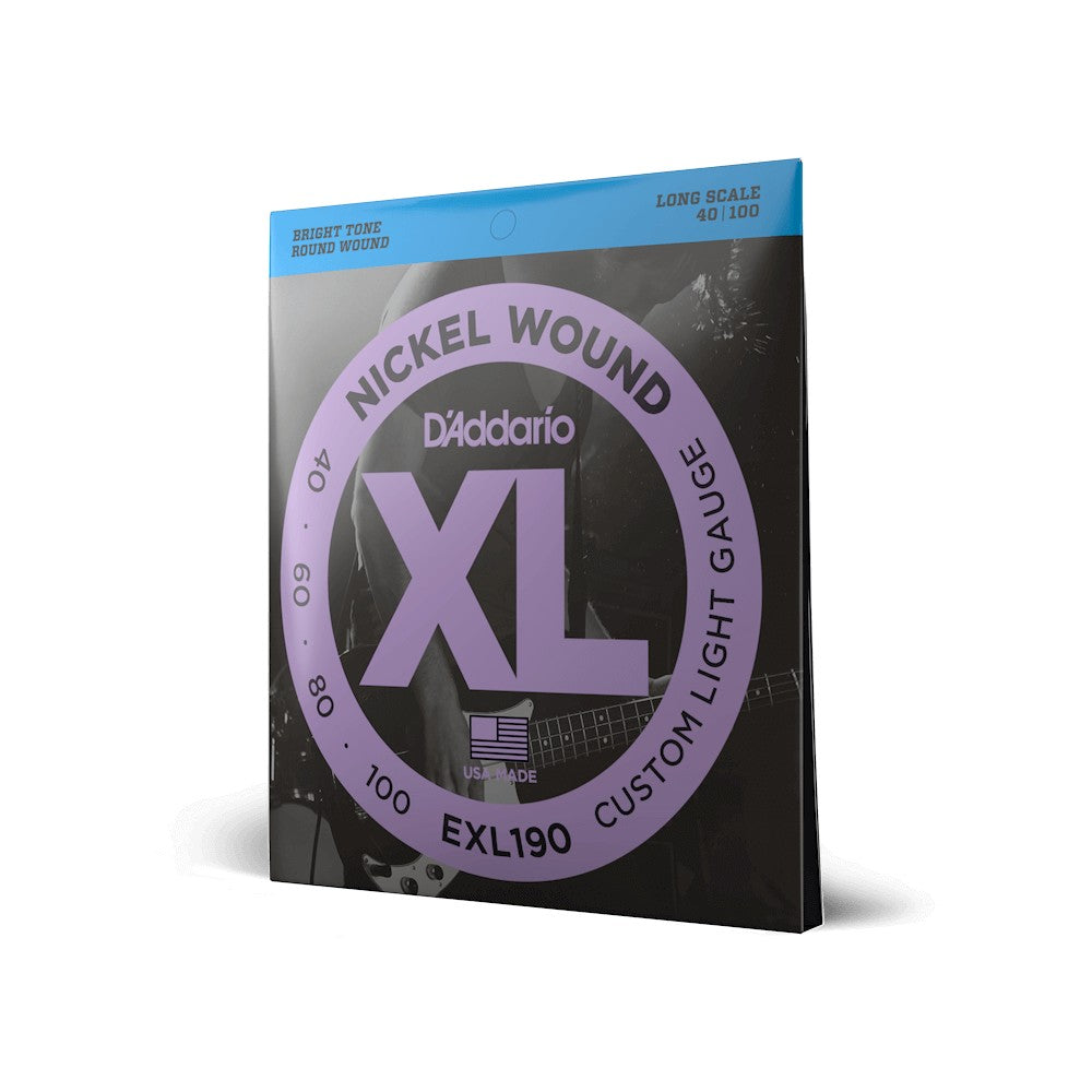 Dây D'Addario EXL190 XL Nickel 40-100 Custom Light – bao bì