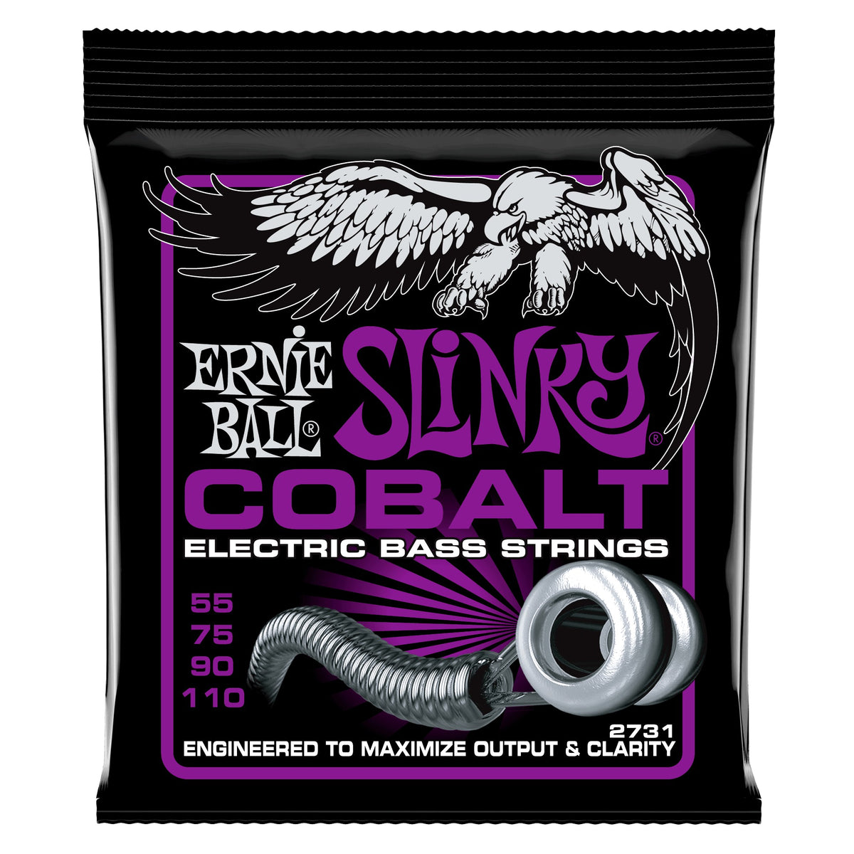Dây Ernie Ball 2731 Power Slinky Cobalt 55-110 – bao bì mặt trước