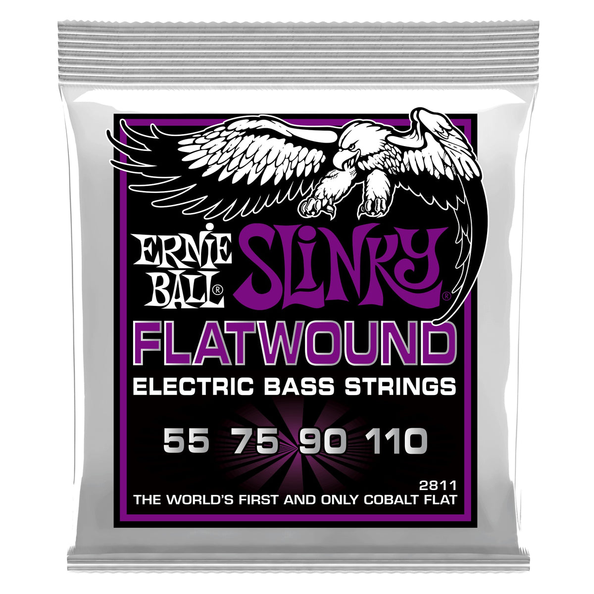 Dây Ernie Ball 2811 Power Slinky Cobalt Flatwound 55-110 – bao bì mặt trước
