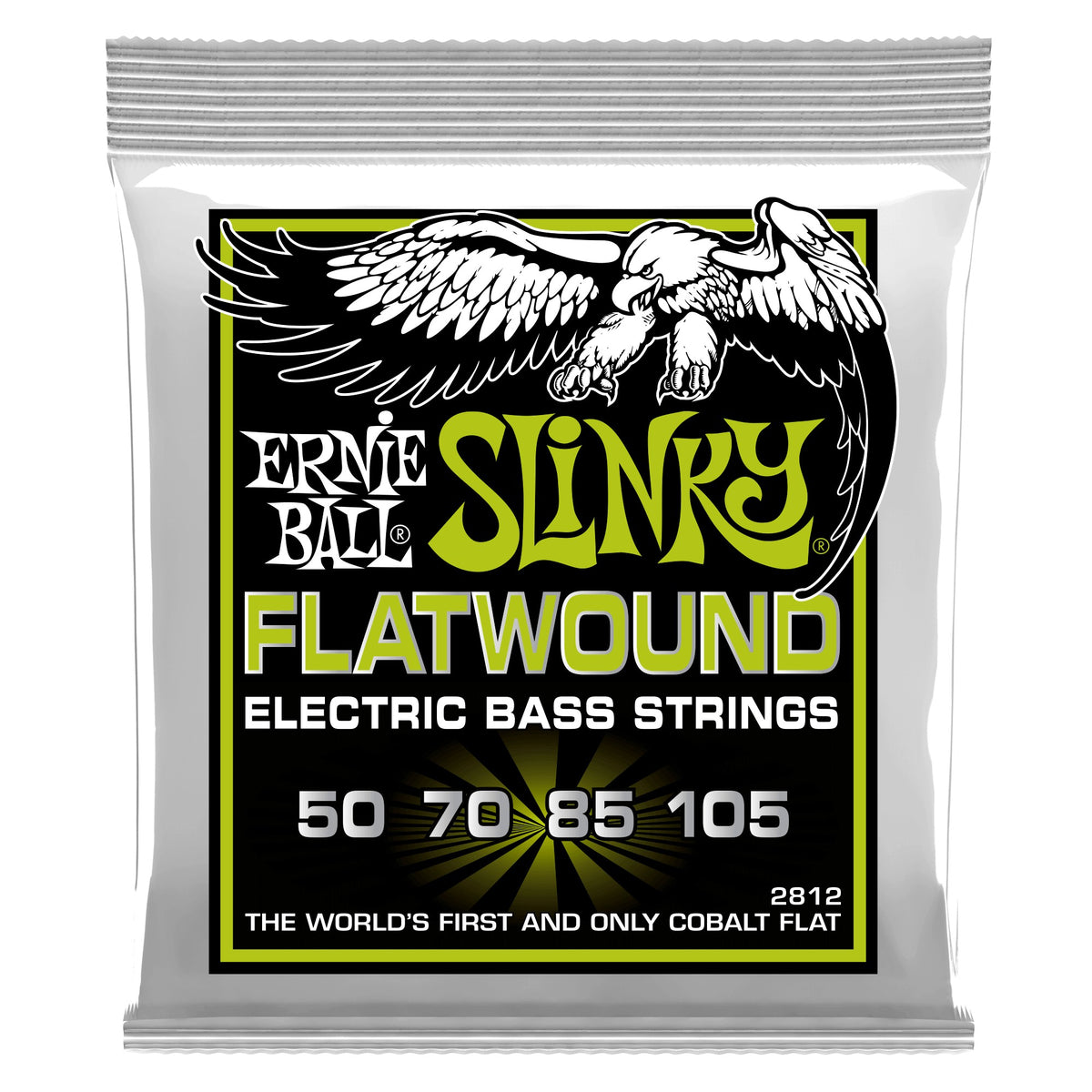 Dây Ernie Ball 2812 Regular Slinky Cobalt Flatwound 50-105 – bao bì mặt trước
