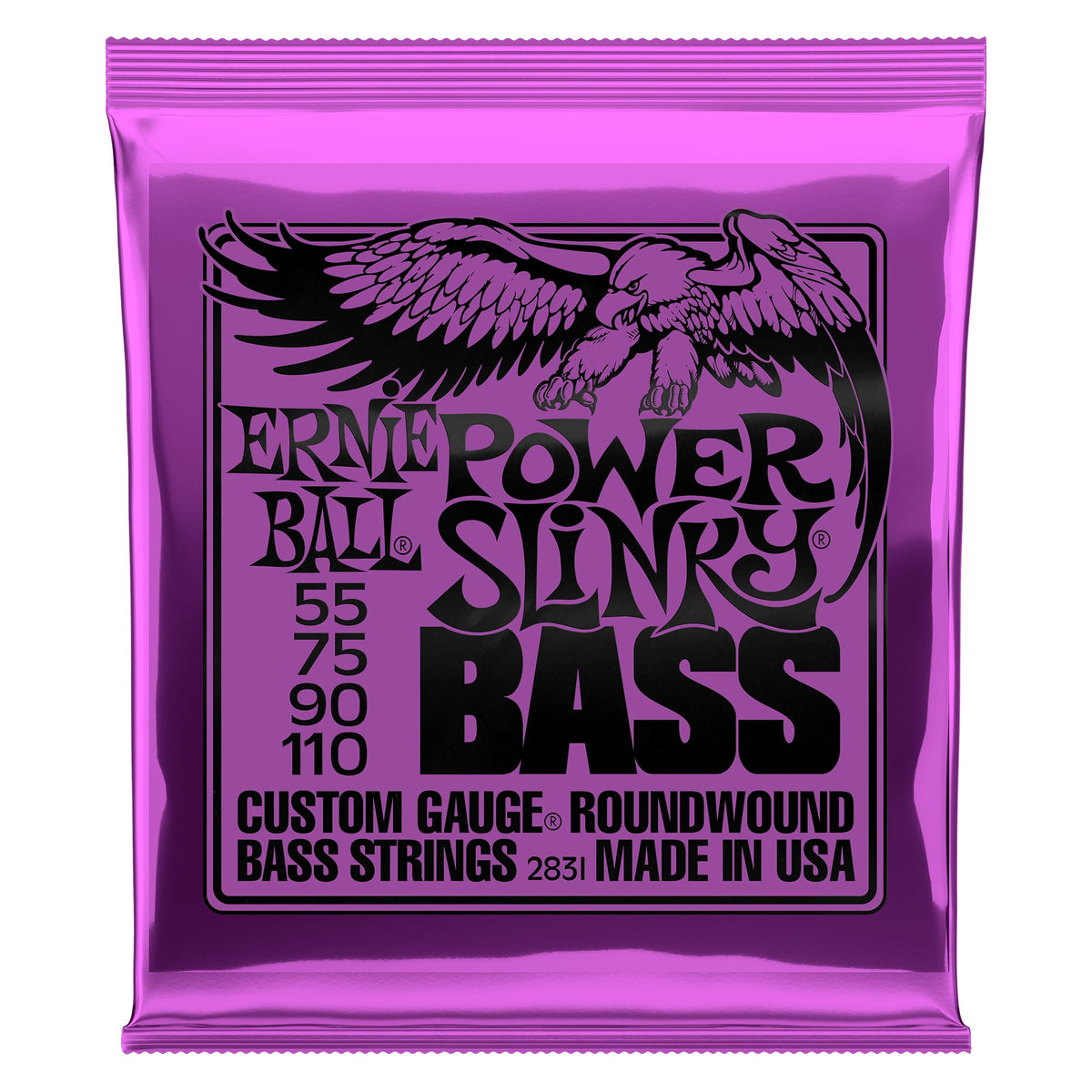 Dây Ernie Ball 2831 Power Slinky Nickel Wound 55-110 – bao bì mặt trước