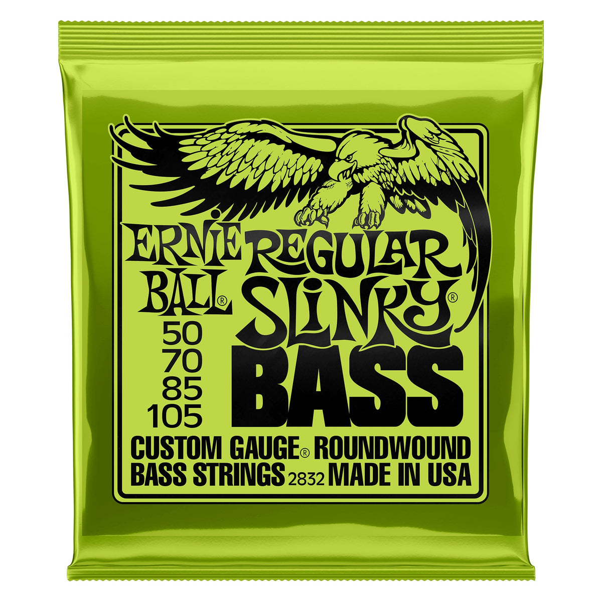 Dây Ernie Ball 2832 Regular Slinky Nickel Wound 50-105 – bao bì mặt trước
