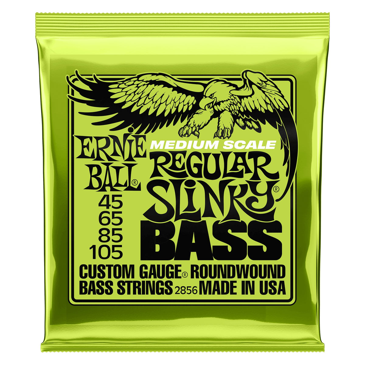 Dây Ernie Ball 2856 Regular Slinky Nickel Wound Medium Scale 45-105 – bao bì mặt trước