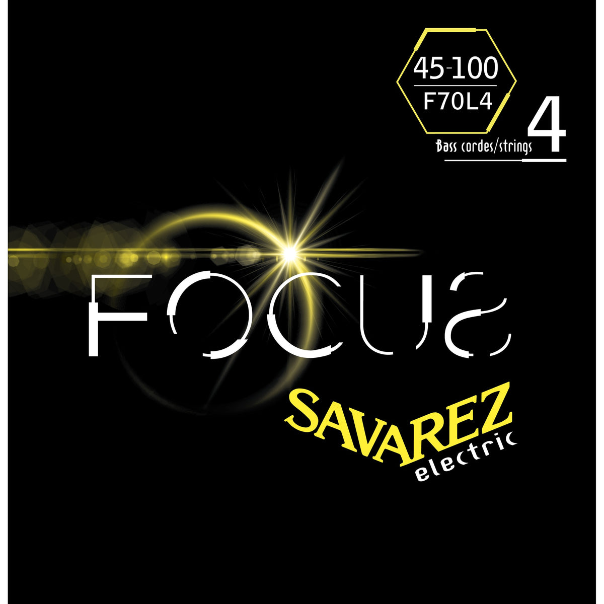 Dây Savarez F70L4 Focus Bass 45-100 Light – bao bì mặt trước