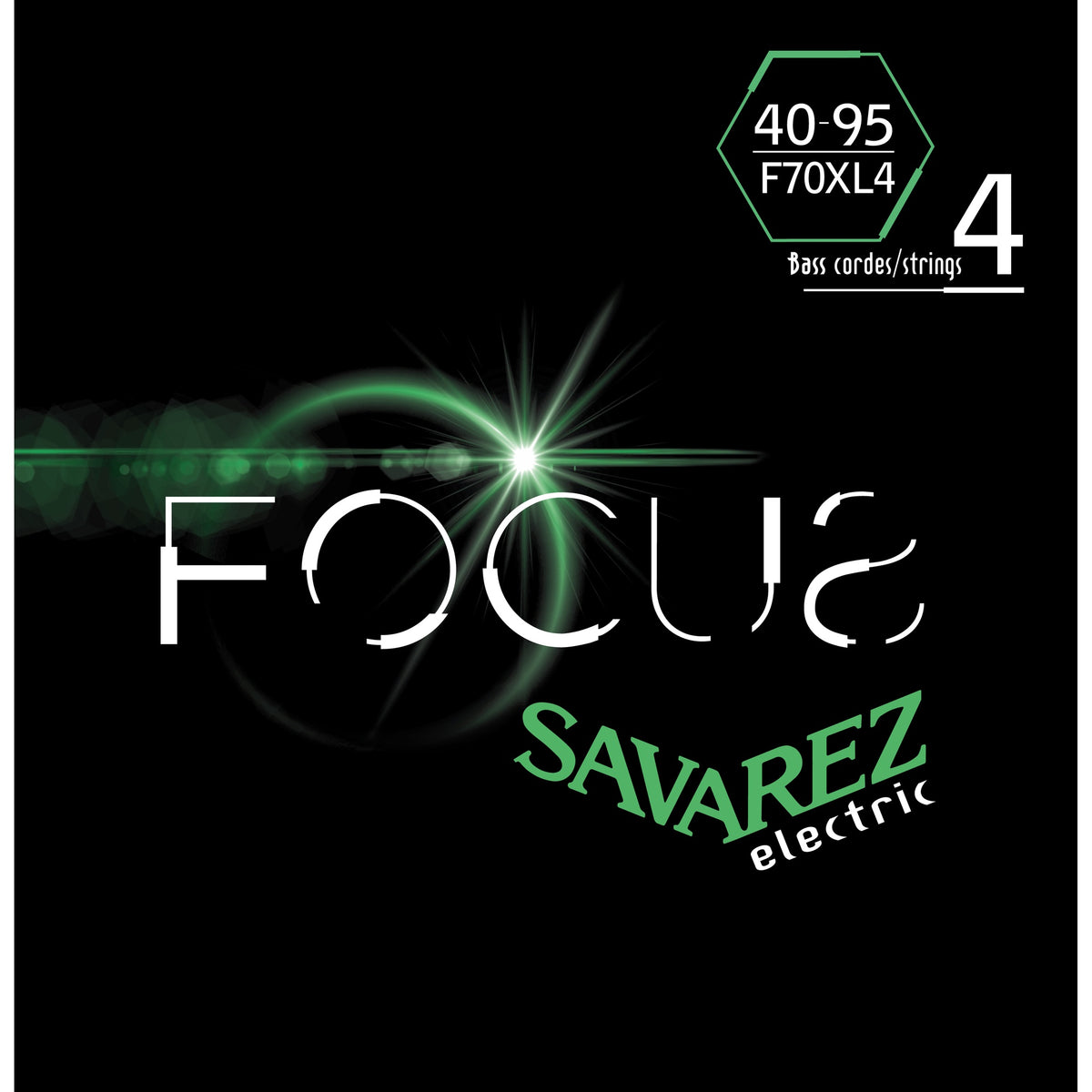 Dây Savarez F70XL4 Focus Bass 40-95 Extra Light – bao bì mặt trước