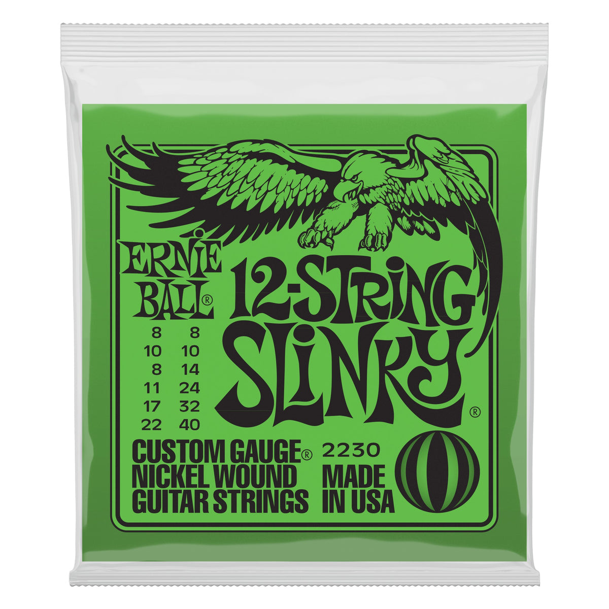 Dây Ernie Ball 2230 Slinky Nickel Wound 8-40 – bao bì mặt trước