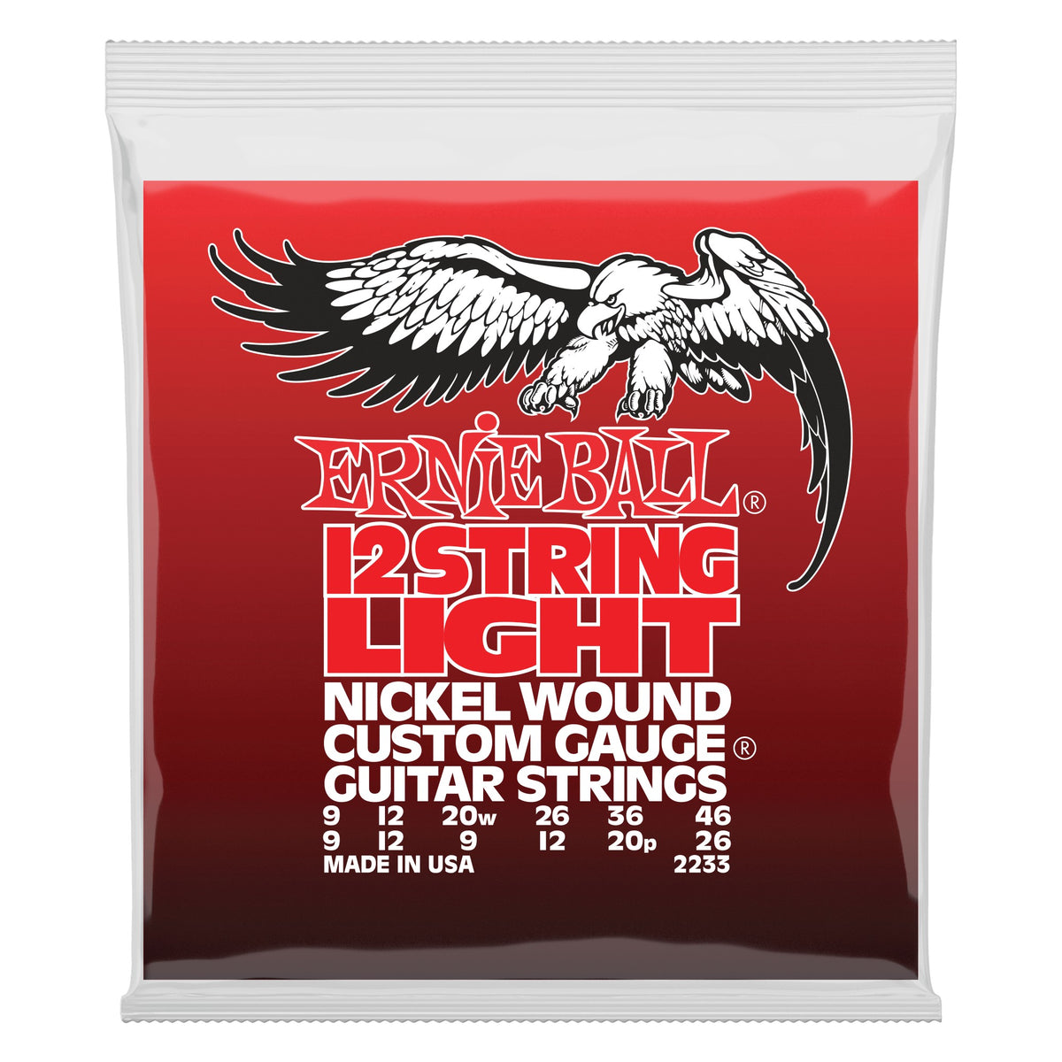 Dây Ernie Ball 2233 Light Nickel Wound 9-46 – bao bì mặt trước