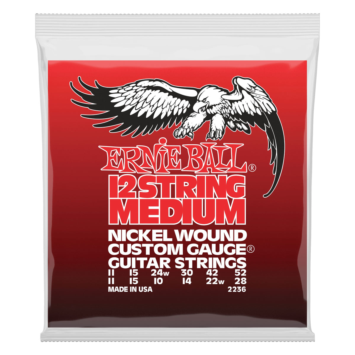 Dây Ernie Ball 2236 Medium Nickel Wound 11-52 – bao bì mặt trước