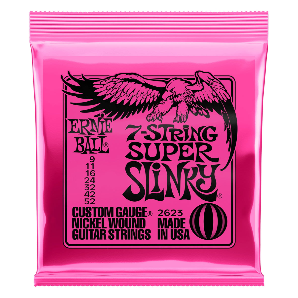 Dây Ernie Ball 2623 Super Slinky Nickel Wound 9-52 – bao bì mặt trước