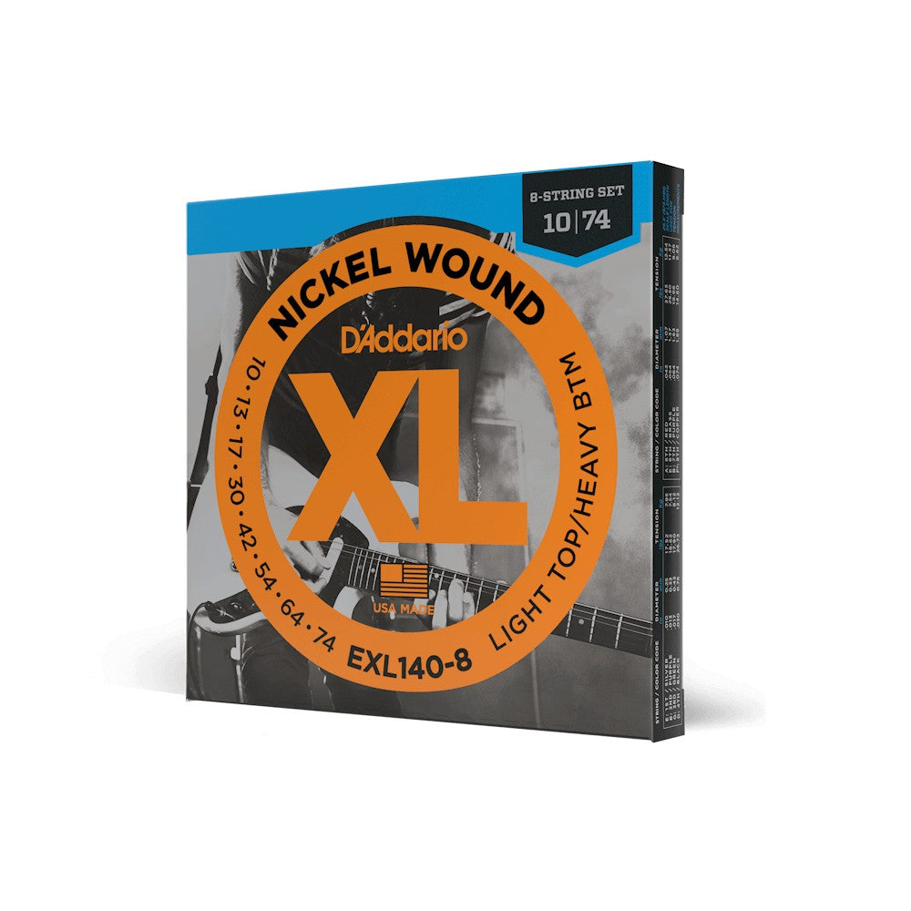 Dây D'Addario EXL140-8 XL Nickel 10-74 Light Top/Heavy Bottom – bao bì