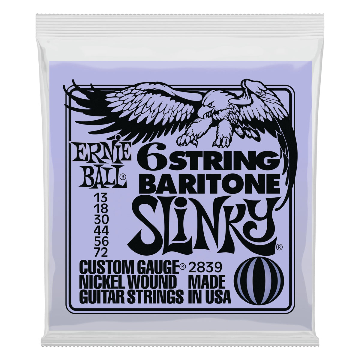 Dây Ernie Ball 2839 Slinky Nickel Wound 13-72 – bao bì mặt trước