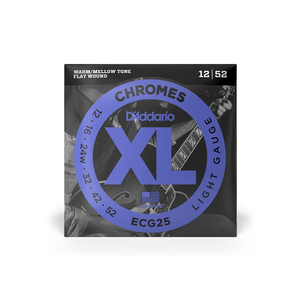 Bao bì dây D'Addario ECG25 XL Chromes Flat Wound 12-52 – ảnh 2