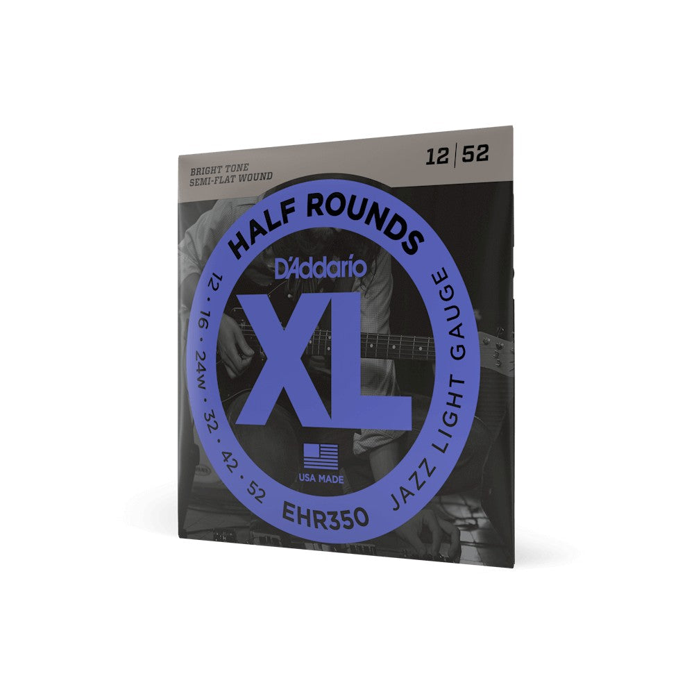 Dây D'Addario EHR350 XL Half Rounds 12-52 Jazz Light – bao bì
