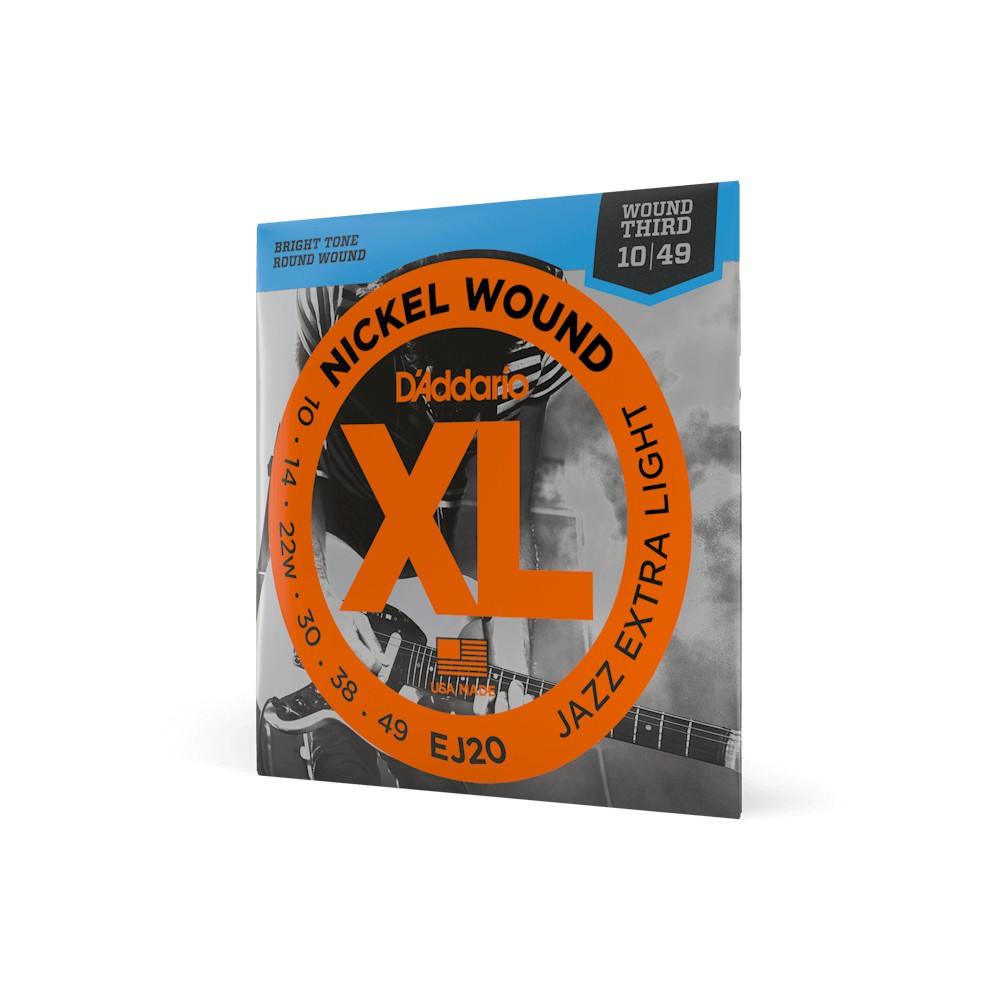 Dây D'Addario EJ20 XL Nickel 10-49 Jazz Extra Light – bao bì