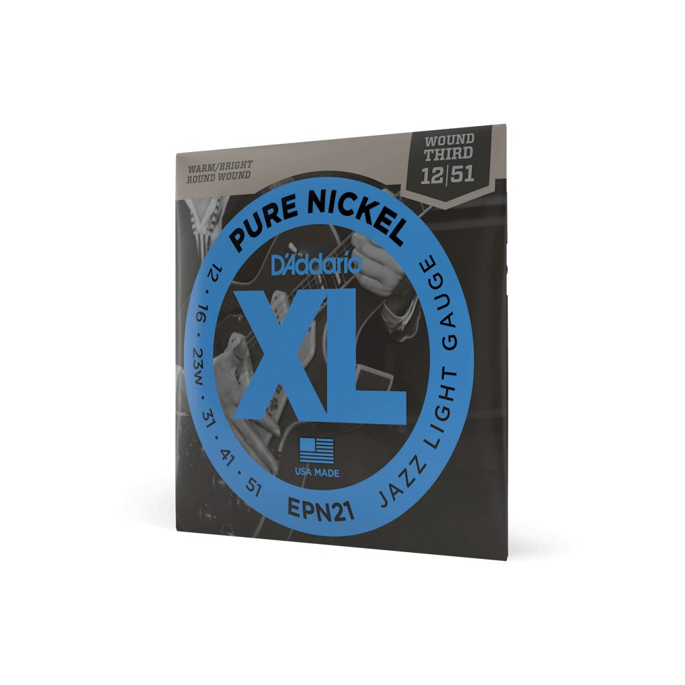 Dây D'Addario EPN21 XL Pure Nickel 12-51 Jazz Light – bao bì