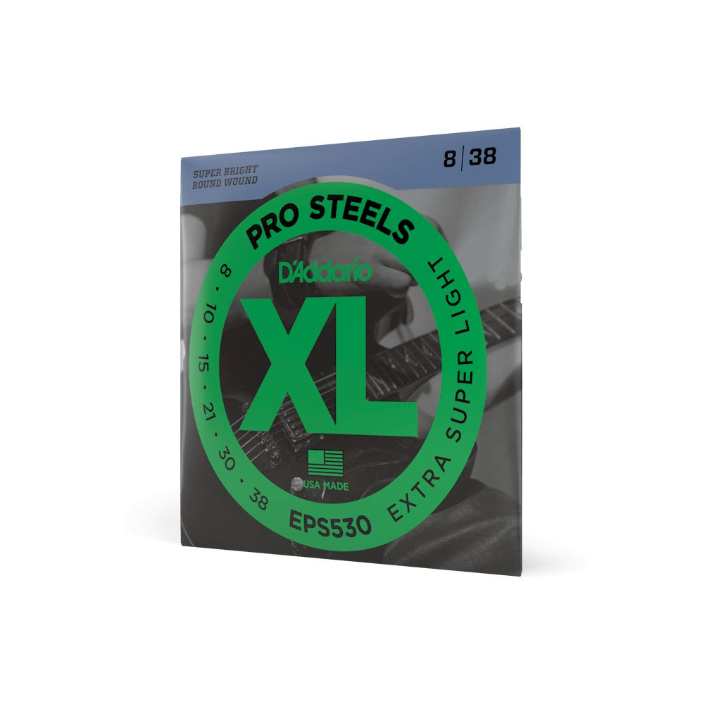 Dây D'Addario EPS530 XL ProSteels 8-38 Extra Super Light – bao bì