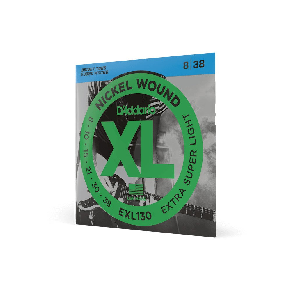 Dây D'Addario EXL130 XL Nickel 8-38 Extra Super Light – bao bì