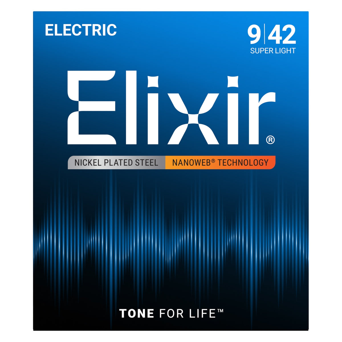 Dây Elixir 12002 Nanoweb 9-42 Super Light – bao bì mặt trước
