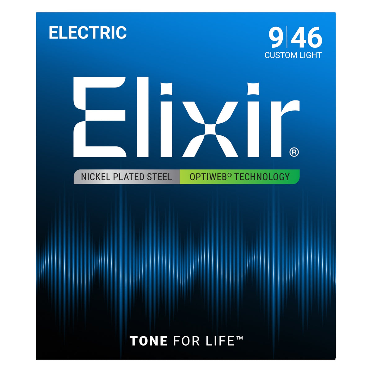 Dây Elixir 19027 Optiweb 9-46 Custom Light – bao bì mặt trước