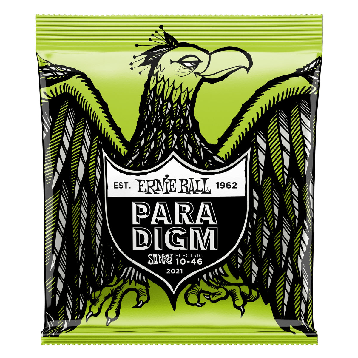 Dây Ernie Ball 2021 Regular Slinky Paradigm 10-46 – bao bì mặt trước