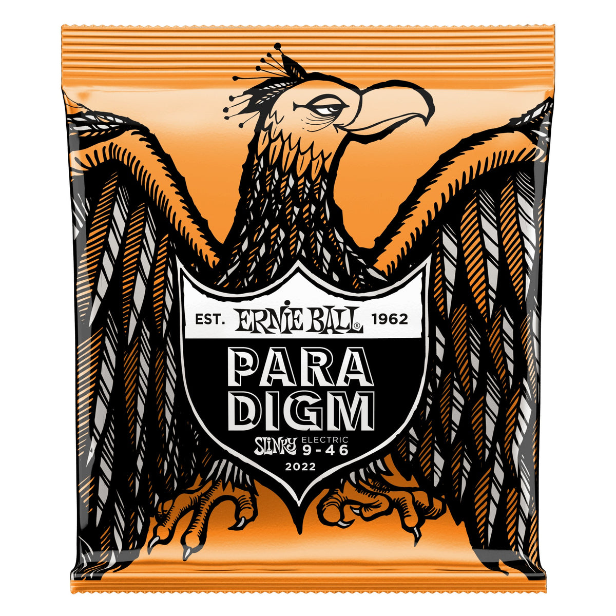 Dây Ernie Ball 2022 Hybrid Slinky Paradigm 9-46 – bao bì mặt trước