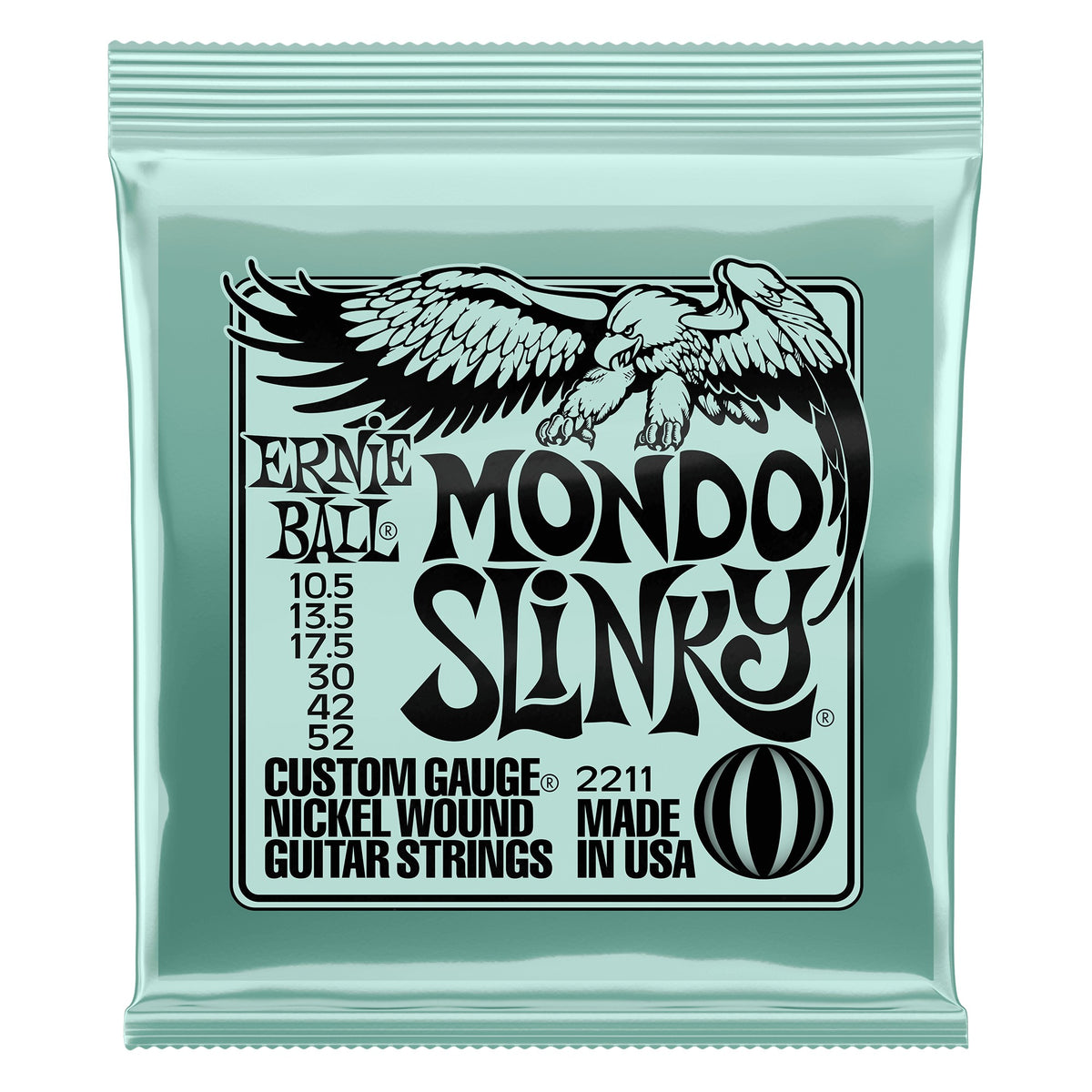 Dây Ernie Ball 2211 Mondo Slinky Nickel Wound 10.5-52 – bao bì mặt trước
