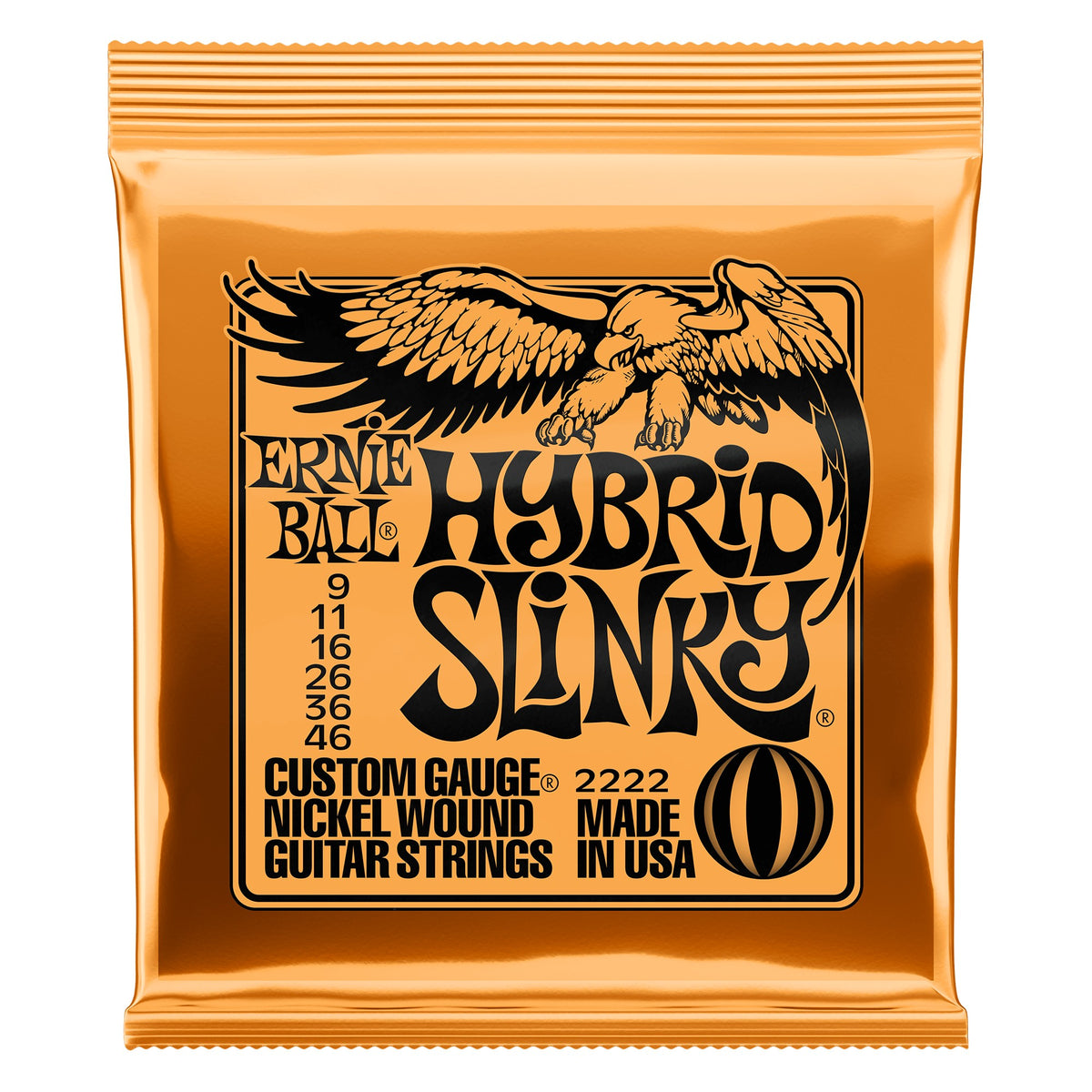 Dây Ernie Ball 2222 Hybrid Slinky Nickel Wound 9-46 – bao bì mặt trước