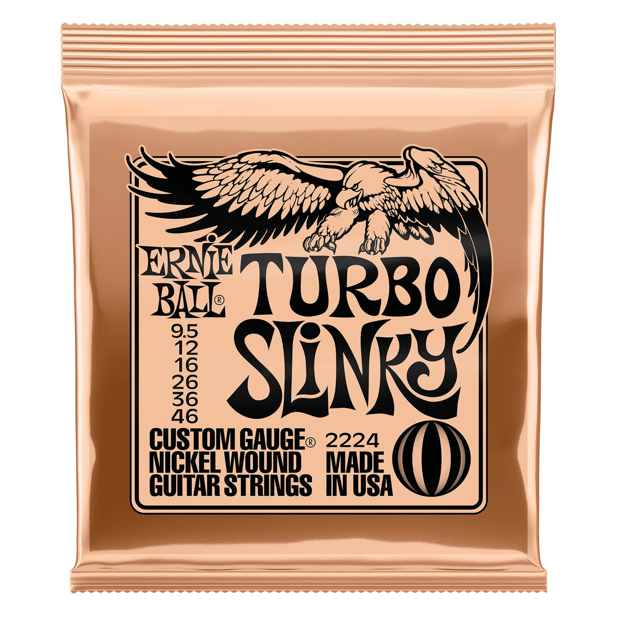 Dây Ernie Ball 2224 Turbo Slinky Nickel Wound 9.5-46 – bao bì mặt trước