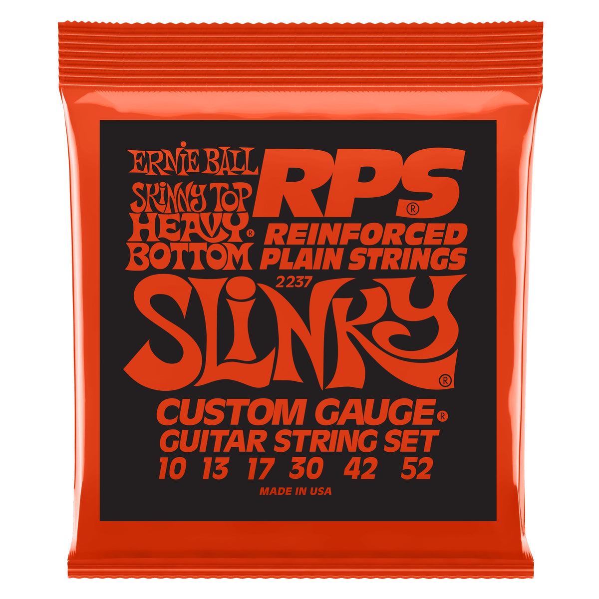 Dây Ernie Ball 2237 Skinny Top Heavy Bottom Slinky RPS Nickel Wound 10-52 – bao bì mặt trước