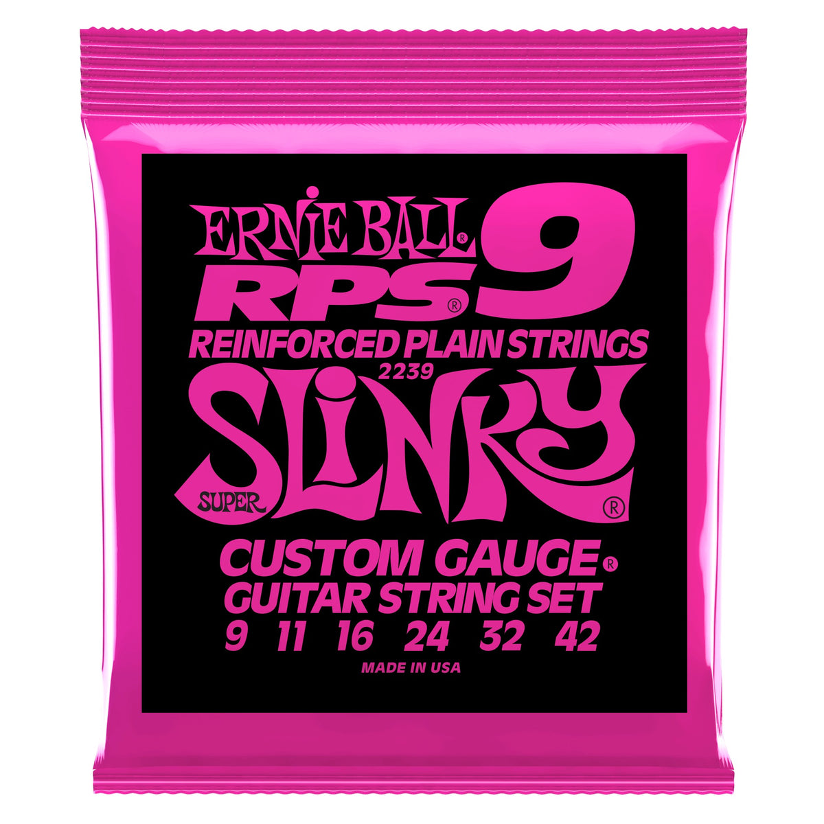 Dây Ernie Ball 2239 Super Slinky RPS Nickel Wound 9-42 – bao bì mặt trước