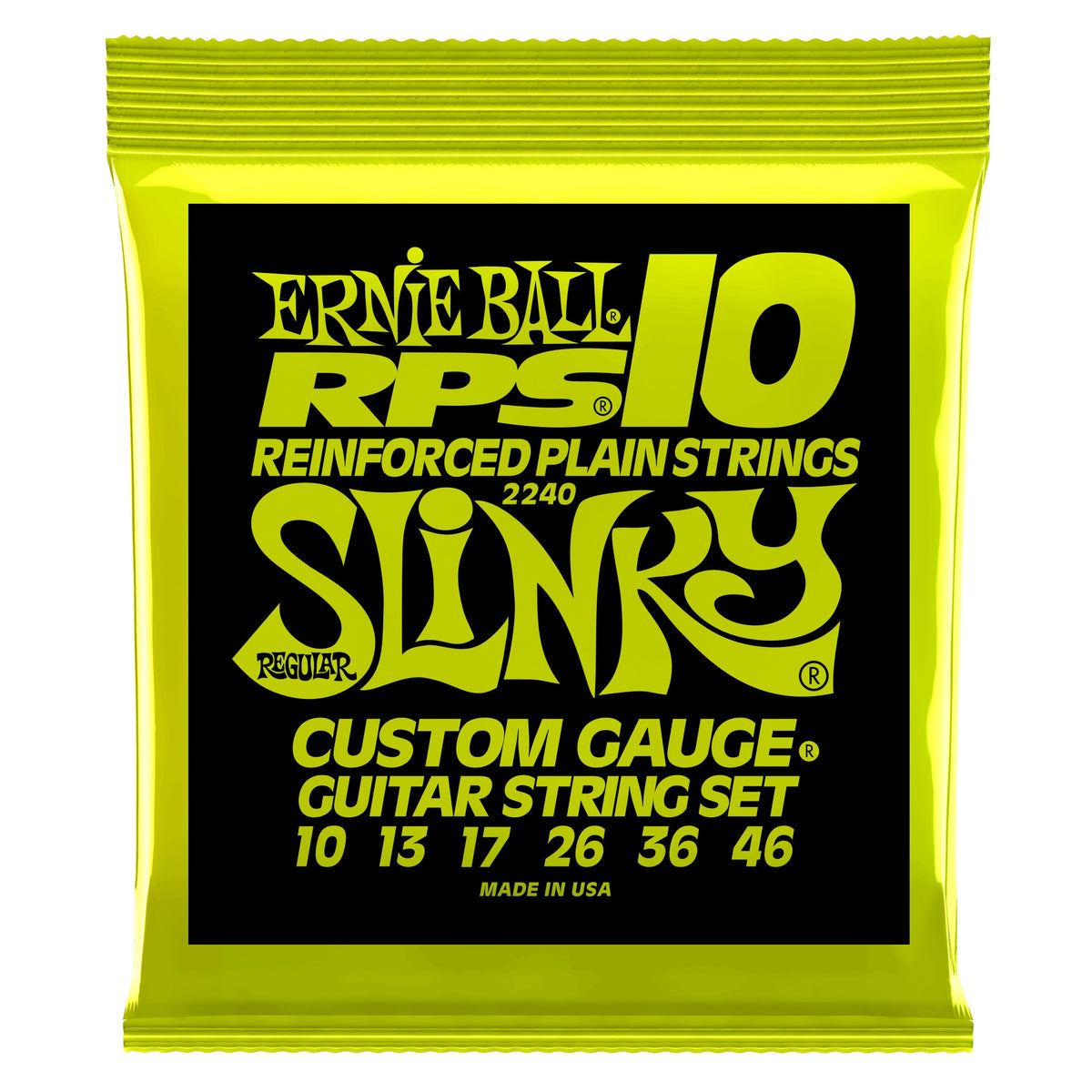 Dây Ernie Ball 2240 Regular Slinky RPS Nickel Wound 10-46 – bao bì mặt trước