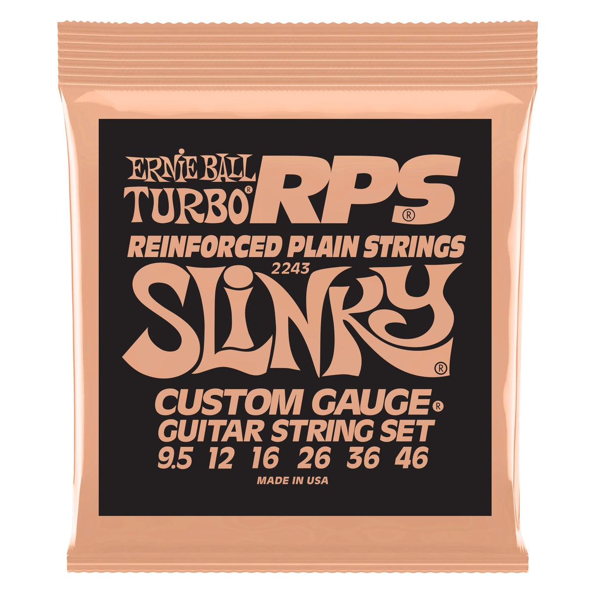 Dây Ernie Ball 2243 Turbo Slinky RPS Nickel Wound 9.5-46 – bao bì mặt trước