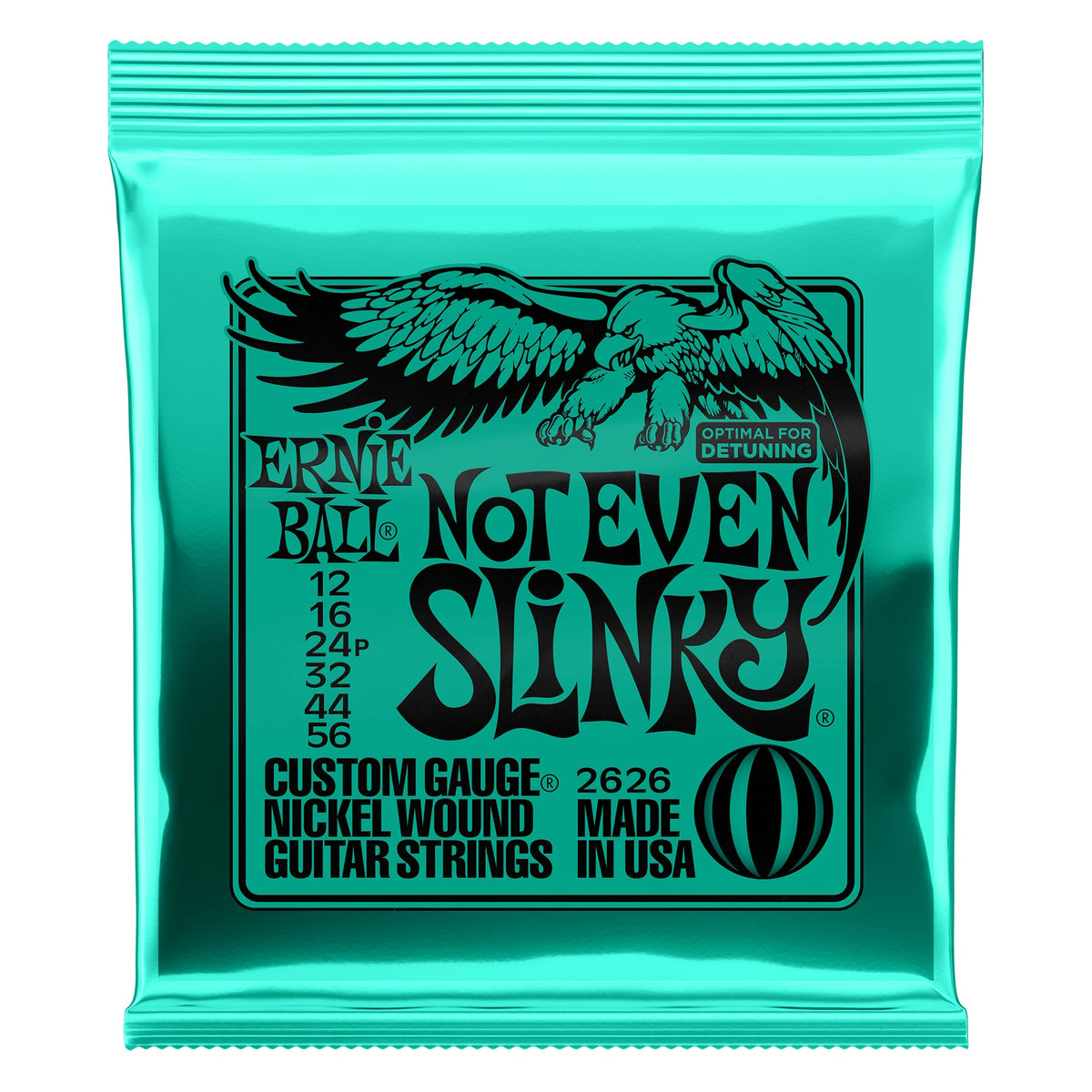 Dây Ernie Ball 2626 Not Even Slinky Nickel Wound 12-56 – bao bì mặt trước