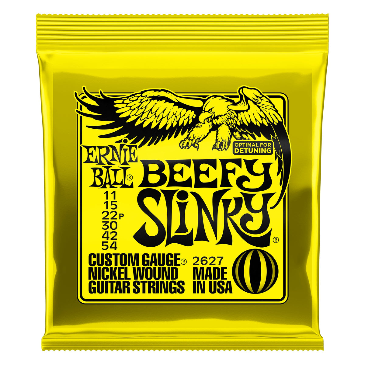Dây Ernie Ball 2627 Beefy Slinky Nickel Wound 11-54 – bao bì mặt trước