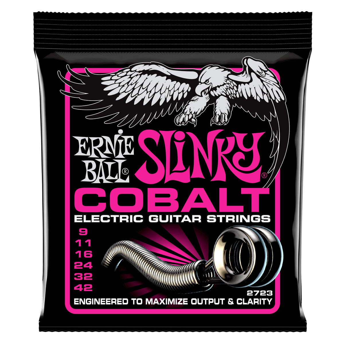 Dây Ernie Ball 2723 Super Slinky Cobalt 9-42 – bao bì mặt trước
