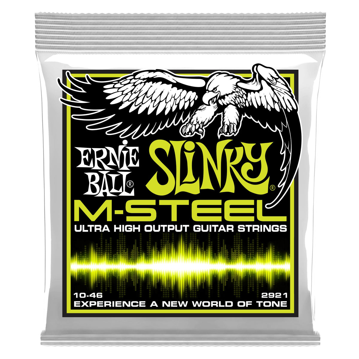 Dây Ernie Ball 2921 Regular Slinky M-Steel 10-46 – bao bì mặt trước