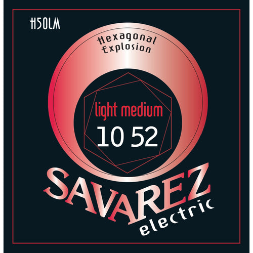 Dây Đàn Guitar Điện Savarez H50LM Hexagonal Explosion 10-52 Light Medium