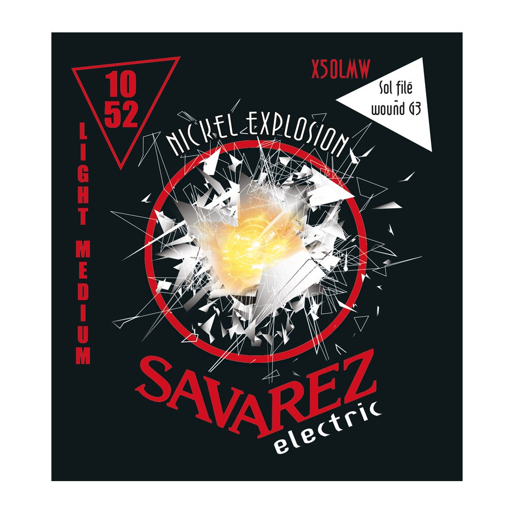 Dây Savarez X50LMW Nickel Explosion 10-52 Light Medium – Sol quấn – bao bì mặt trước