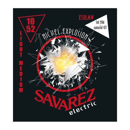 Dây Đàn Guitar Điện Savarez X50LMW Nickel Explosion 10-52 Light Medium Sol Quấn