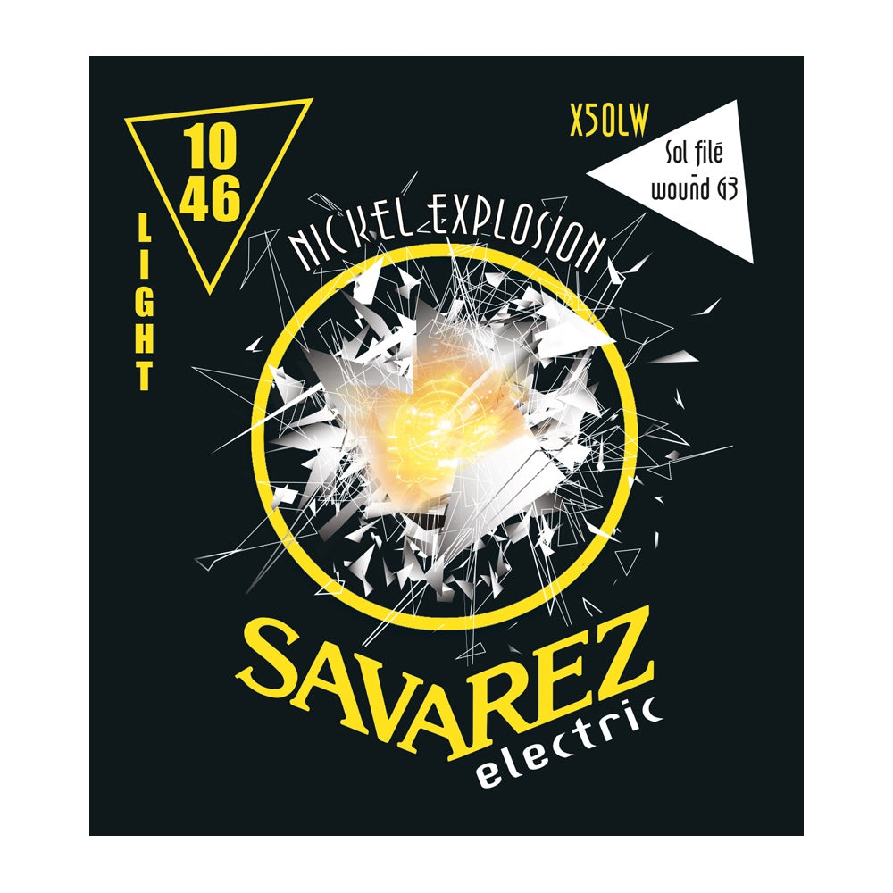 Dây Savarez X50LW Nickel Explosion 10-46 Light – Sol quấn – bao bì mặt trước