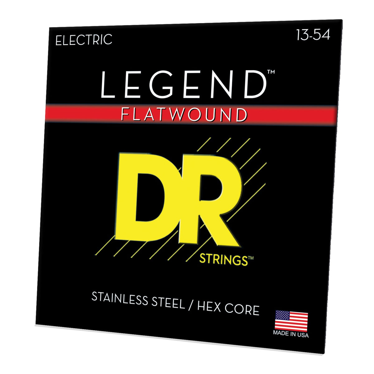 Bao bì dây DR Legend Flatwound FL-13 13-54 chụp nghiêng