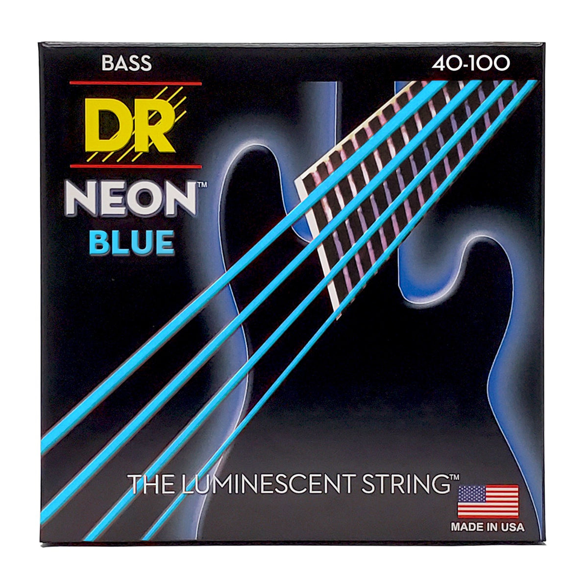Dây DR Hi-Def Neon 40-100 màu xanh dương (NBB-40) – bao bì mặt trước