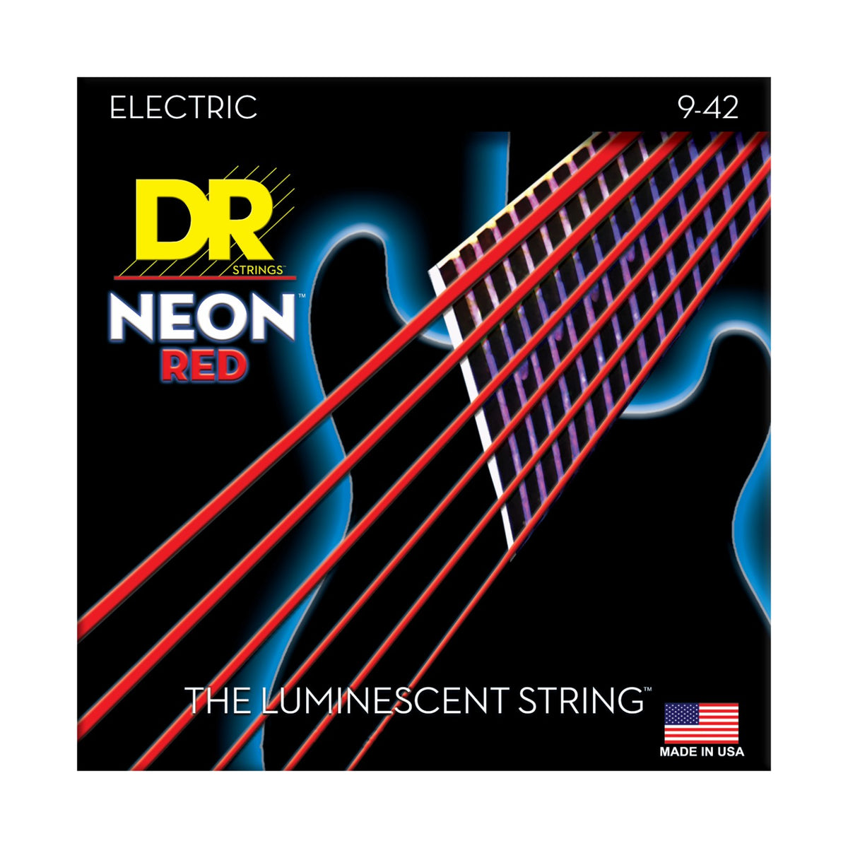 Dây DR Hi-Def Neon 9-42 màu đỏ (NRE-9) – bao bì mặt trước