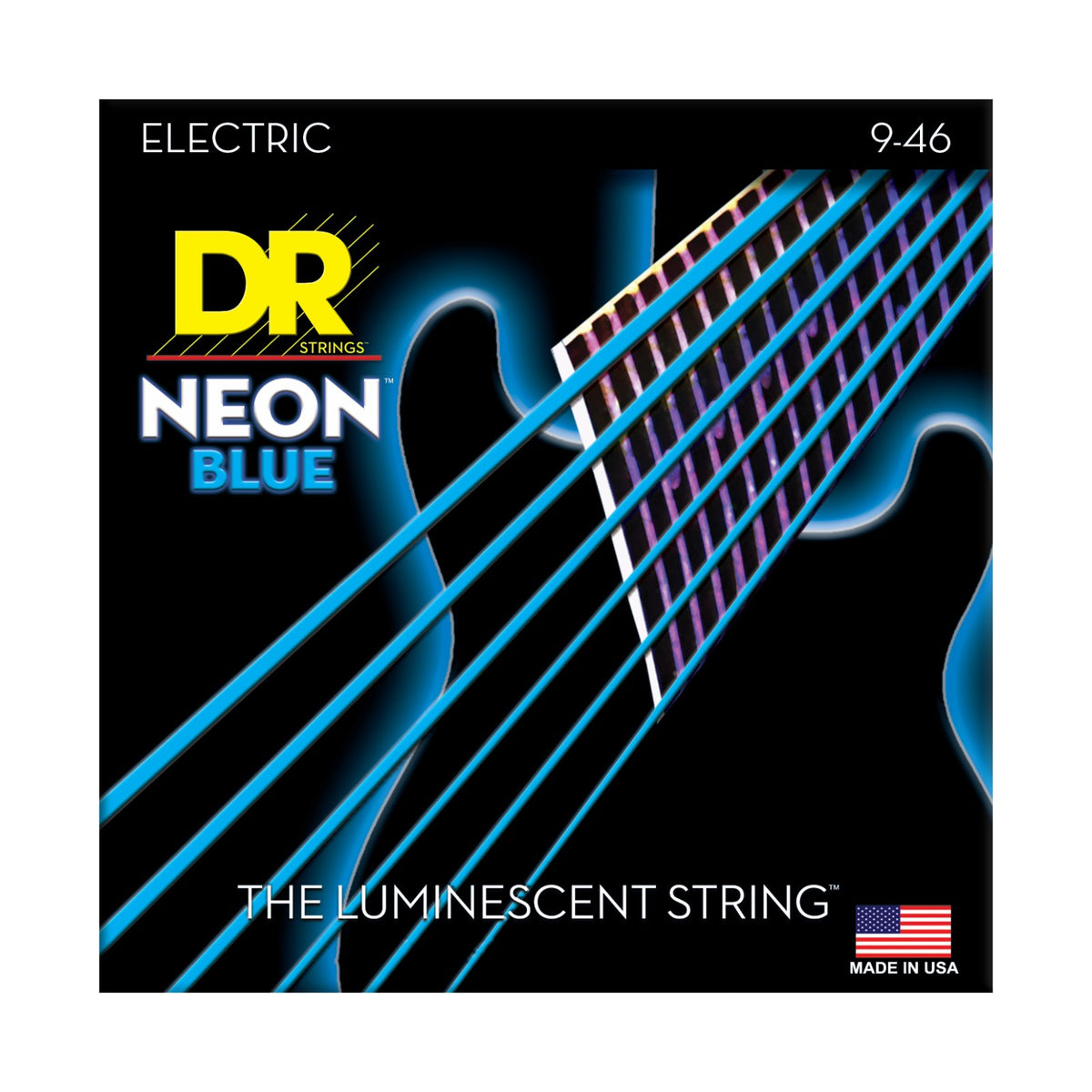 Dây DR Hi-Def Neon 9-46 màu xanh dương (NBE-9/46) – bao bì mặt trước