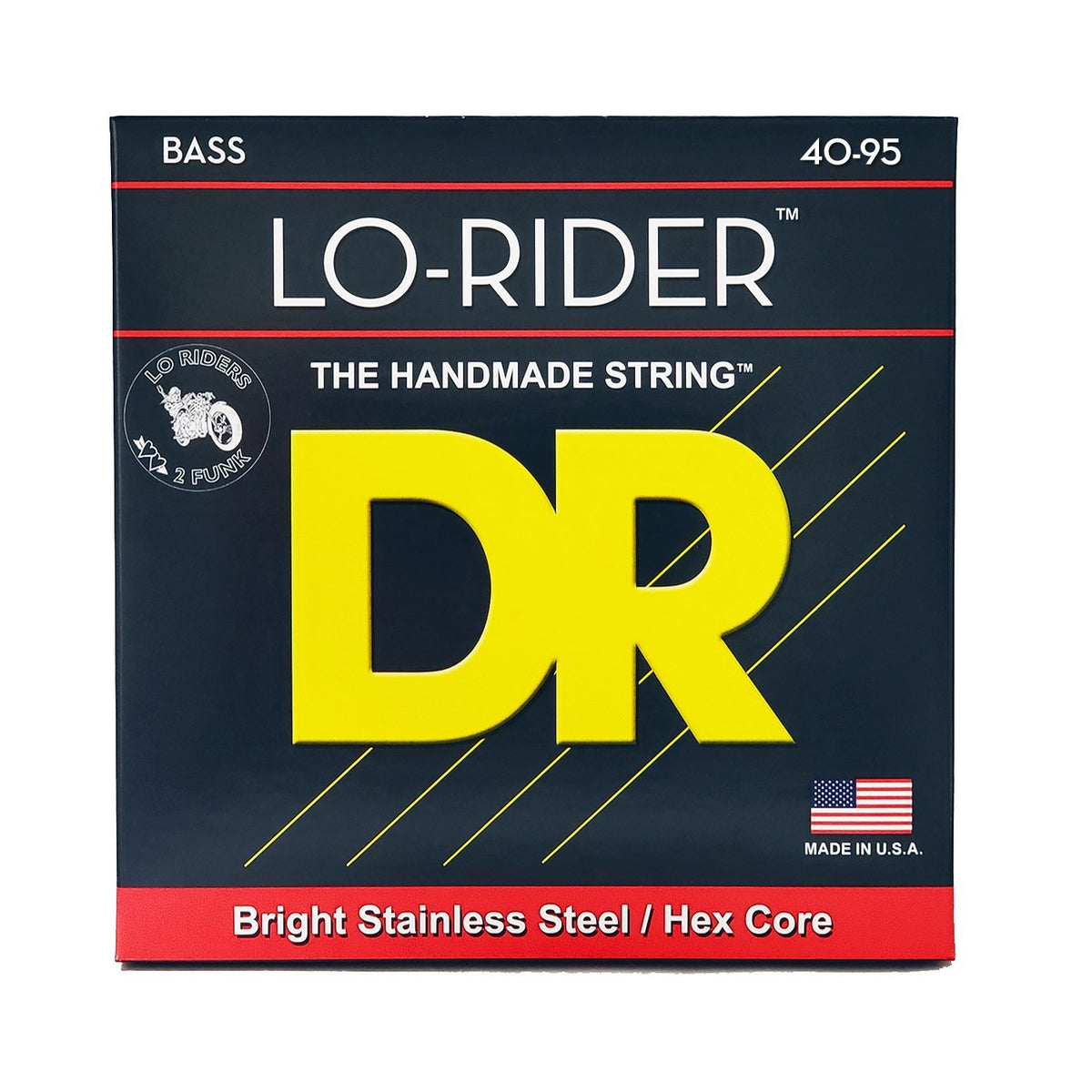 Dây DR Lo-Rider LLH-40 40-95 Light - Light – bao bì mặt trước, in MADE IN USA