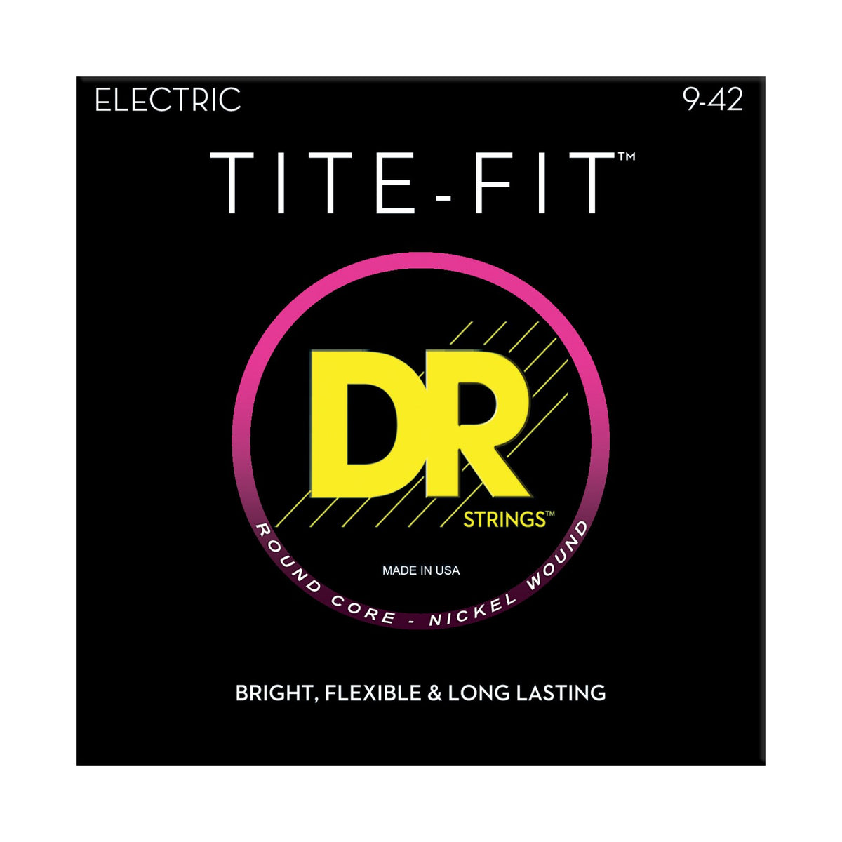 Dây DR Tite-Fit LT-9 9-42 Light – bao bì mặt trước, in MADE IN USA