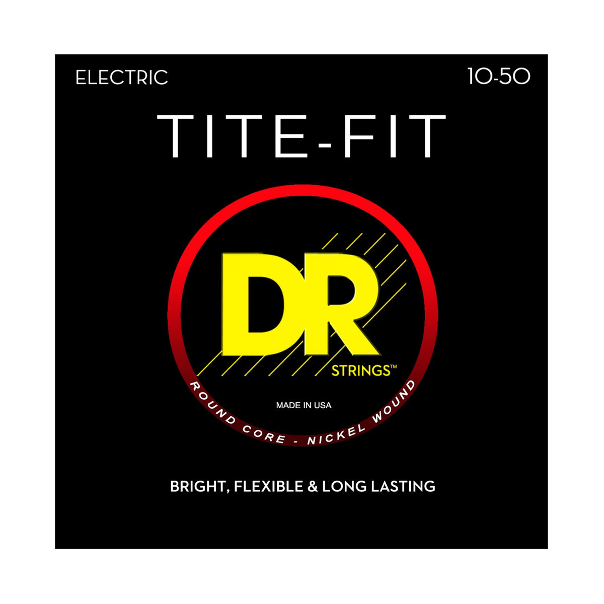 Dây DR Tite-Fit MH-10 10-50 Medium - Heavy – bao bì mặt trước, in MADE IN USA